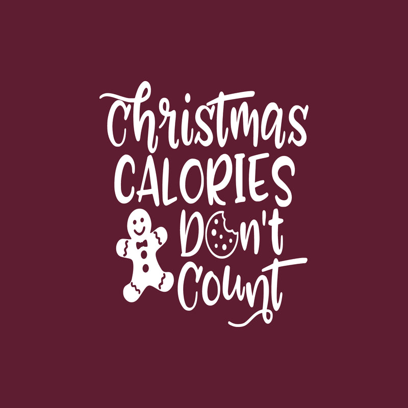 Vinyl Wall Art Decal - Christmas Calories Don't Count - 20" x 17" - Lovely Funny Christmas Season Quote Sticker For Home Kitchen Dining Room Restaurant Coffee Shop Storefront Holiday Decor 1