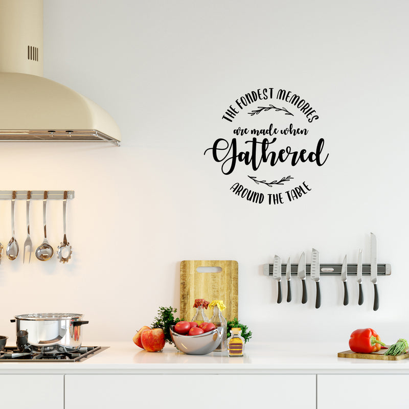 Vinyl Wall Art Decal - The Fondest Memories - Lovely Inspiring Thanksgiving Quote Sticker For Home Living Room Kitchen Dining Room Restaurant Storefront Decor 2