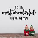 Vinyl Wall Art Decal - It's The Most Wonderful Time Of The Year  - 6" x 15" - Inspiring Lovely Christmas Season Quote Sticker For Home Living Room School Office Coffee Shop Holiday Decor 3