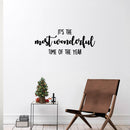 Vinyl Wall Art Decal - It's The Most Wonderful Time Of The Year - Inspiring Lovely Christmas Season Quote Sticker For Home Living Room School Office Coffee Shop Holiday Decor 2