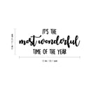 Vinyl Wall Art Decal - It's The Most Wonderful Time Of The Year - Inspiring Lovely Christmas Season Quote Sticker For Home Living Room School Office Coffee Shop Holiday Decor 4