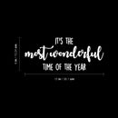Vinyl Wall Art Decal - It's The Most Wonderful Time Of The Year  - 6" x 15" - Inspiring Lovely Christmas Season Quote Sticker For Home Living Room School Office Coffee Shop Holiday Decor 4