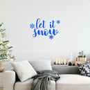 Vinyl Wall Art Decal - Let It Snow - 11.5" x 13" - Inspiring Lovely Fun Christmas Season Quote Sticker For Home Family Living Room Playroom Classroom Coffee Shop Holiday Decor 2
