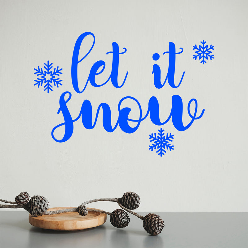 Vinyl Wall Art Decal - Let It Snow - 11. Inspiring Lovely Fun Christmas Season Quote Sticker For Home Family Living Room Playroom Classroom Coffee Shop Holiday Decor 3
