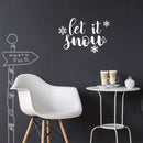 Vinyl Wall Art Decal - Let It Snow - 11.5" x 13" - Inspiring Lovely Fun Christmas Season Quote Sticker For Home Family Living Room Playroom Classroom Coffee Shop Holiday Decor 2