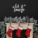 Vinyl Wall Art Decal - Let It Snow - 11.5" x 13" - Inspiring Lovely Fun Christmas Season Quote Sticker For Home Family Living Room Playroom Classroom Coffee Shop Holiday Decor 3