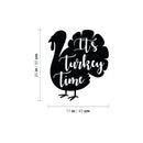 Vinyl Wall Art Decal - It's Turkey Time - Trendy Funny Thanksgiving Turkey Design Sticker For Home Living Room Kitchen Dining Room Coffee Shop Restaurant Storefront Decor 4