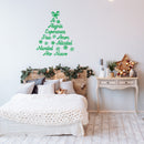 Vinyl Wall Art Decal - Fe Alegria Esperanza Paz Amor - 16" x 19" - Christmas Tree Shape Season Trendy Seasonal Spanish Quote Sticker For Home Mexican Living Room Office Store Decor 3