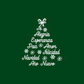 Vinyl Wall Art Decal - Fe Alegria Esperanza Paz Amor - 16" x 19" - Christmas Tree Shape Season Trendy Seasonal Spanish Quote Sticker For Home Mexican Living Room Office Store Decor 1