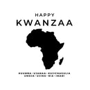 Vinyl Wall Art Decal - Happy Kwanzaa - Trendy Inspiring African American Culture Quote Africa Design Sticker For Home Family Living Room Office Coffee Shop Storefront Decor 1