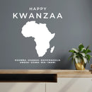 Vinyl Wall Art Decal - Happy Kwanzaa - 17" x 15" - Trendy Inspiring African American Culture Quote Africa Design Sticker For Home Family Living Room Office Coffee Shop Storefront Decor 2