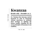 Vinyl Wall Art Decal - Kwanzaa Definition - Trendy Inspirational African American Culture Quote Sticker For Home Family Living Room Office Coffee Shop Storefront Decor 4