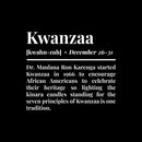 Vinyl Wall Art Decal - Kwanzaa Definition - 13" x 15" - Trendy Inspirational African American Culture Quote Sticker For Home Family Living Room Office Coffee Shop Storefront Decor 1