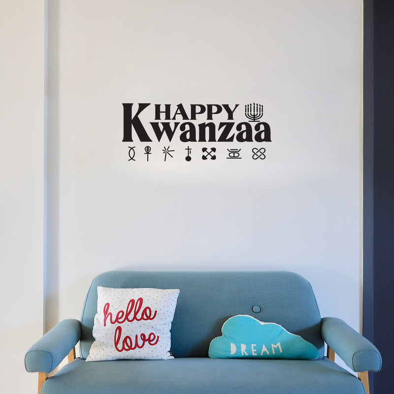 Vinyl Wall Art Decal - Kwanzaa Principles - Trendy Lovely African American Culture inspiring Quote Sticker For Home Bedroom Family Living Room School Office Coffee Shop Decor 2