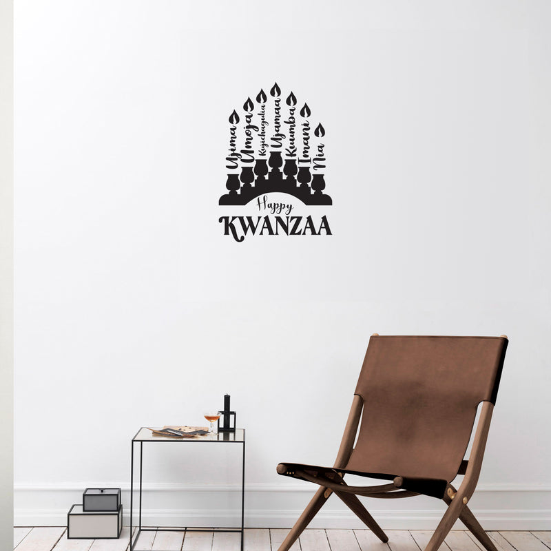 Vinyl Wall Art Decal - 7 Kwanzaa Principles - Trendy Motivational African American Culture Quote Sticker For Home Bedroom Family Living Room School Office Coffee Shop Decor 2