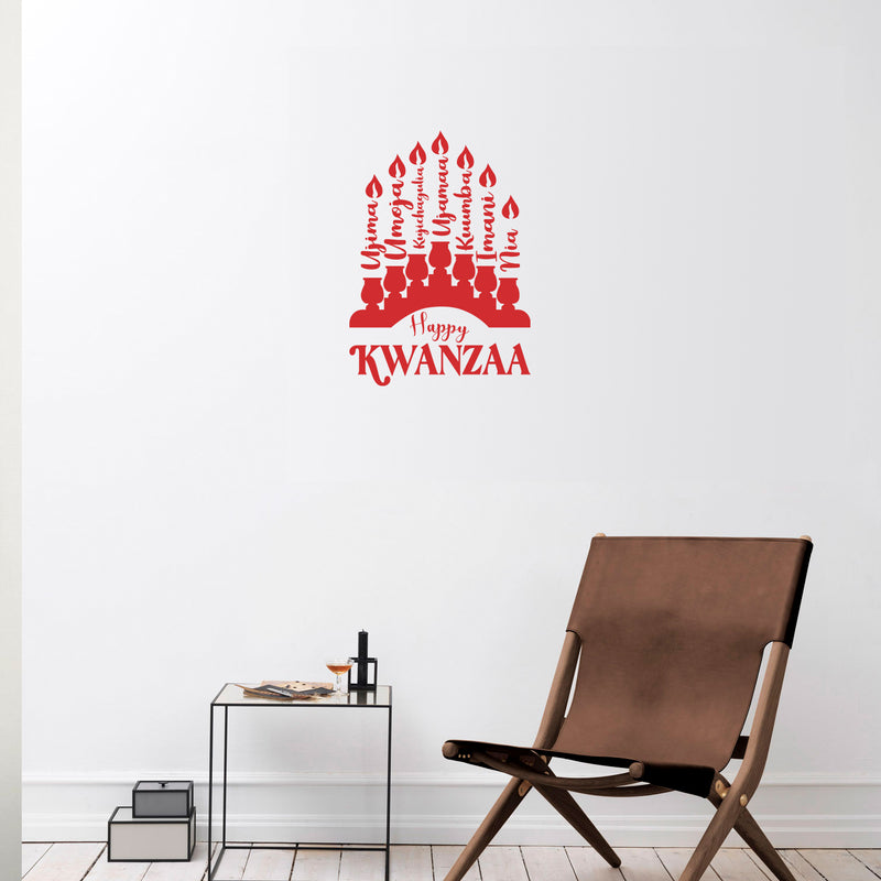 Vinyl Wall Art Decal - 7 Kwanzaa Principles - 24" x 17" - Trendy Motivational African American Culture Quote Sticker For Home Bedroom Family Living Room School Office Coffee Shop Decor 2