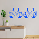 Vinyl Wall Art Decal - Dreidel Hanukkah - 10" x 27" - Modern Lovely Fun Jewish Holiday Design Sticker For Home Playroom Family Room Office Coffee Shop Storefront Hebrew Culture Decor 3