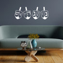 Vinyl Wall Art Decal - Dreidel Hanukkah - 10" x 27" - Modern Lovely Fun Jewish Holiday Design Sticker For Home Playroom Family Room Office Coffee Shop Storefront Hebrew Culture Decor 3