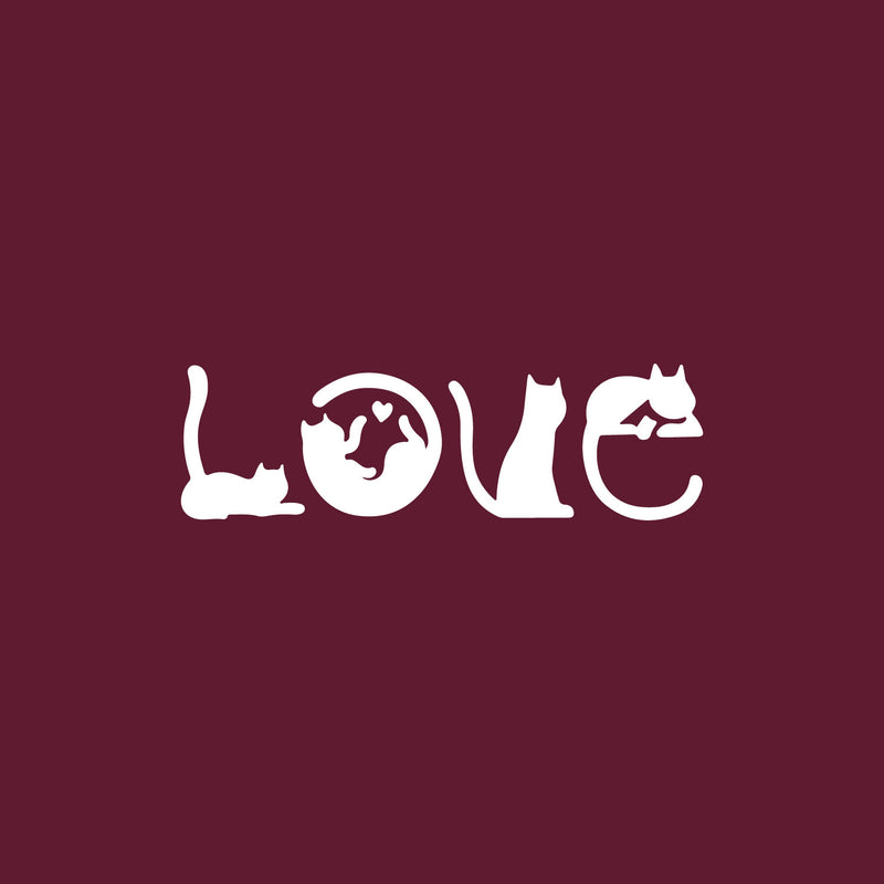 Vinyl Wall Art Decal - Cat's Love - 7.5" x 25" - Modern Inspirational Cute Quote Kitten Star Sticker For Home Vet Office Bedroom Living Room Pet Lovers Decor 1