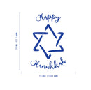 Vinyl Wall Art Decal - Happy Hanukkah Star Of David - 25" x 16" - Grateful Inspirational Holiday Season Quote Sticker For Home Entry Door Dining Room Living Room Decor 4