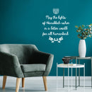 Vinyl Wall Art Decal - May The Lights Of Hanukkah - 25" x 16" - Grateful Inspirational Holiday Season Quote Sticker For Home Entry Door Dining Room Living Room Decor 2