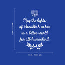 Vinyl Wall Art Decal - May The Lights Of Hanukkah - 25" x 16" - Grateful Inspirational Holiday Season Quote Sticker For Home Entry Door Dining Room Living Room Decor 4