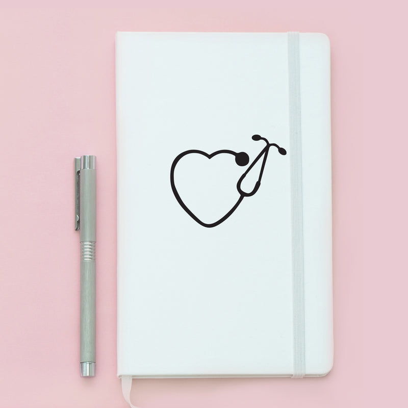 Vinyl Wall Art Decal - Stethoscope Heart - 4.7" x 6" - Modern Motivational Design For Bedroom Mirror Notebooks Laptops Mugs Thermos Cars Window Bumper Sticker Windows Decor 2