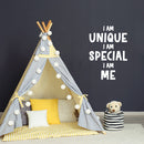Vinyl Wall Art Decal - I Am Unique I Am Special I Am Me - 17" x 12" - Modern Cute Funny Lovely Quote Sticker For Home Kids Room Baby's Nursery Playroom Kindergarten Daycare Decor 2