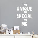 Vinyl Wall Art Decal - I Am Unique I Am Special I Am Me - 17" x 12" - Modern Cute Funny Lovely Quote Sticker For Home Kids Room Baby's Nursery Playroom Kindergarten Daycare Decor 3