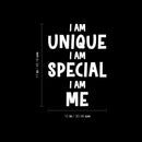 Vinyl Wall Art Decal - I Am Unique I Am Special I Am Me - 17" x 12" - Modern Cute Funny Lovely Quote Sticker For Home Kids Room Baby's Nursery Playroom Kindergarten Daycare Decor 4