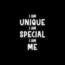 Vinyl Wall Art Decal - I Am Unique I Am Special I Am Me - 17" x 12" - Modern Cute Funny Lovely Quote Sticker For Home Kids Room Baby's Nursery Playroom Kindergarten Daycare Decor 1