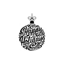 Vinyl Wall Art Decal - Happy Holidays - Winter Christmas Seasonal Holiday Decoration Sticker - Indoor Outdoor Home Office Wall Door Window Bedroom Workplace Decals (20" x 22"; Black) 1