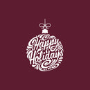 Vinyl Wall Art Decal - Happy Holidays - 24" x 17" - Lovely Funny Christmas Season Bubbles Design Quote Sticker For Home Playroom Family Living Room Windows Storefront Holiday Decor 1