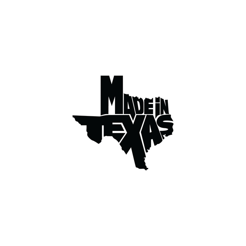 Vinyl Wall Art Decal - Made In Texas - 15" x 17" - Trendy Motivational Texas State Design Sticker For Home Living Room Office School Classroom Coffee Shop Storefront Windows Decor 1