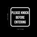 Vinyl Wall Art Decal - Please Knock Before Entering - 12" x 12" - Trendy Fun Sign Quote Sticker For Home Bedroom Playroom Kids Rooms Doors Windows Office Storefront Decor 4