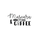 Vinyl Wall Art Decal - Mascara And Coffee - 17" x 33.5" - Modern Fun Design Inspiring Lovely Quote Sticker For Bedroom Closet Living Room Boutique Beauty Saloon Office Coffee Shop Decor 1
