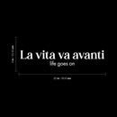 Vinyl Wall Art Decal - La Vita Va Avanti - 4" x 20" - Trendy Cute Inspirational French Words Quote Sticker For Home Office Bedroom Living Room Mirror Decor 4