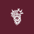 Vinyl Wall Art Decal - Highland Cow - 17" X 20" - Trendy Farm Animal Design For Home Office Living Room Kitchen Highland Figures Flowers Shape Store Decor 1
