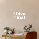 Vinyl Wall Art Decal - Ni Bien Ni Mal / Neither Good Nor Bad - 14.5" x 25" - Positive Self Esteem Spanish Quote Sticker For Home Bedroom Living Room Office Coffee Shop Decor 3