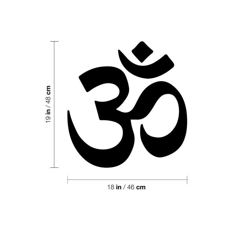 Vinyl Wall Art Decal - Ohm Symbol - 18" x 19" - Trendy Inspirational Quote Sticker Design For Yoga Class Home Bedroom Studio Namaste Meditation Store Decor 4