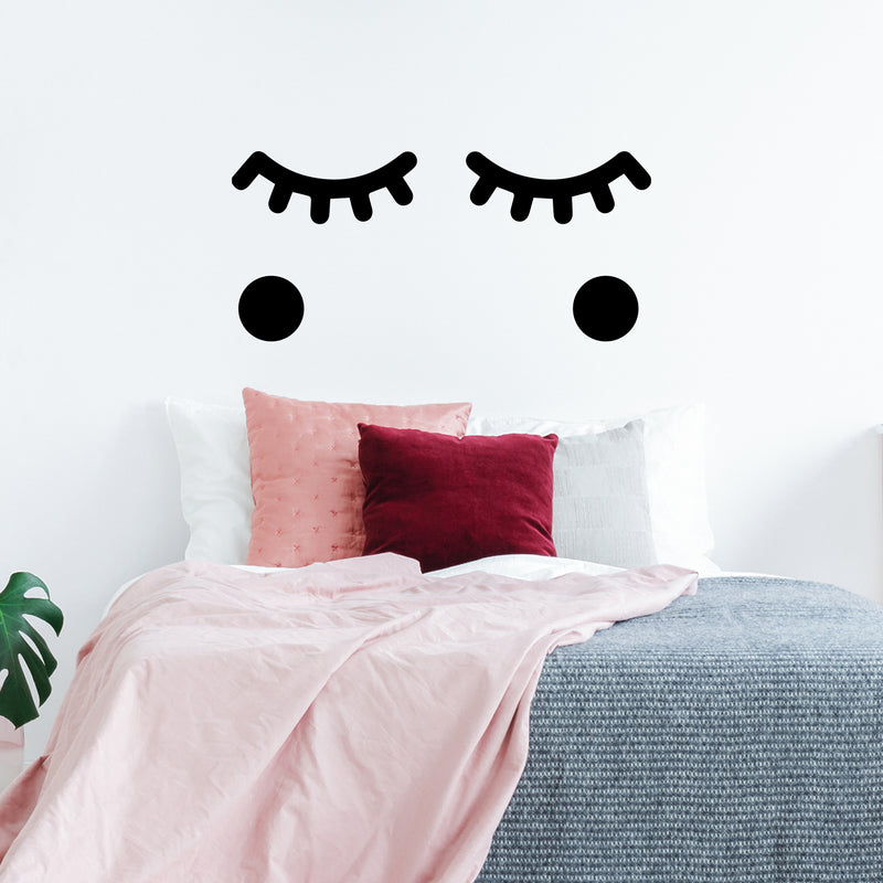 Vinyl Wall Art Decal - Sleep Eyes - Trendy Inspirational Cute Design Sticker For Children Bedroom Home Baby Nursery Daycare Kids Room Decor 3