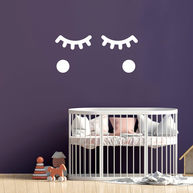 Vinyl Wall Art Decal - Sleep Eyes - 22" x 10" - Trendy Inspirational Cute Design Sticker For Children Bedroom Home Baby Nursery Daycare Kids Room Decor 2