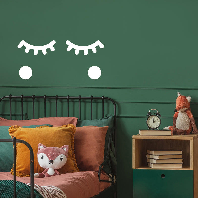 Vinyl Wall Art Decal - Sleep Eyes - 22" x 10" - Trendy Inspirational Cute Design Sticker For Children Bedroom Home Baby Nursery Daycare Kids Room Decor 3