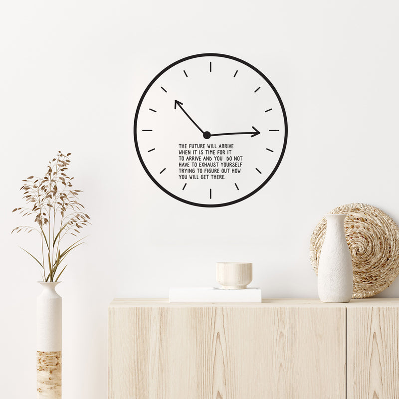 Vinyl Wall Art Decal - The Future Will Arrive - 18" x 18" - Modern Motivational Self Love Quote Sticker For Home Bedroom Office Therapy Living Room Decor 3