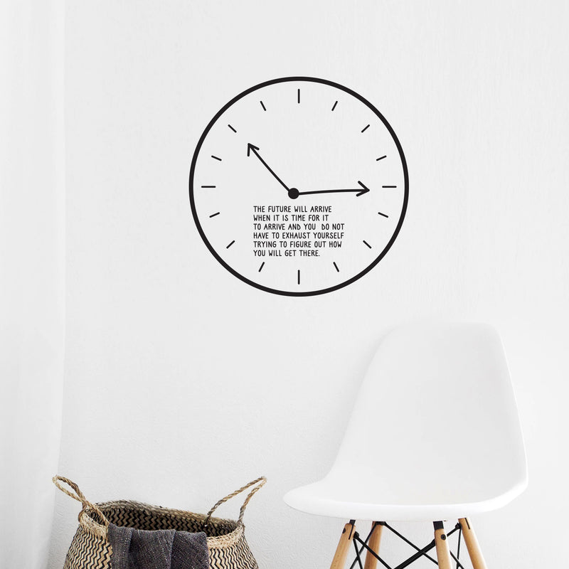 Vinyl Wall Art Decal - The Future Will Arrive - 18" x 18" - Modern Motivational Self Love Quote Sticker For Home Bedroom Office Therapy Living Room Decor 2