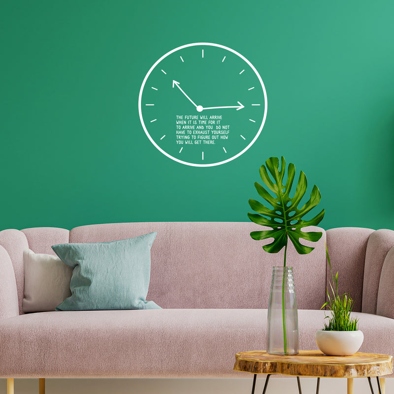 Vinyl Wall Art Decal - The Future Will Arrive - 18" x 18" - Modern Motivational Self Love Quote Sticker For Home Bedroom Office Therapy Living Room Decor 3