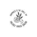 Vinyl Wall Art Decal - Happiness Is The Smell Of Freshly Baked Bread - 17. Modern Inspirational Funny Quote Sticker For Home Kitchen Restaurant Store Dining Room Decor 1