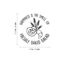 Vinyl Wall Art Decal - Happiness Is The Smell Of Freshly Baked Bread - 17.5" x 17" - Modern Inspirational Funny Quote Sticker For Home Kitchen Restaurant Store Dining Room Decor 4