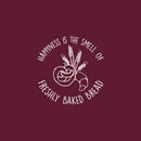 Vinyl Wall Art Decal - Happiness Is The Smell Of Freshly Baked Bread - 17.5" x 17" - Modern Inspirational Funny Quote Sticker For Home Kitchen Restaurant Store Dining Room Decor 1