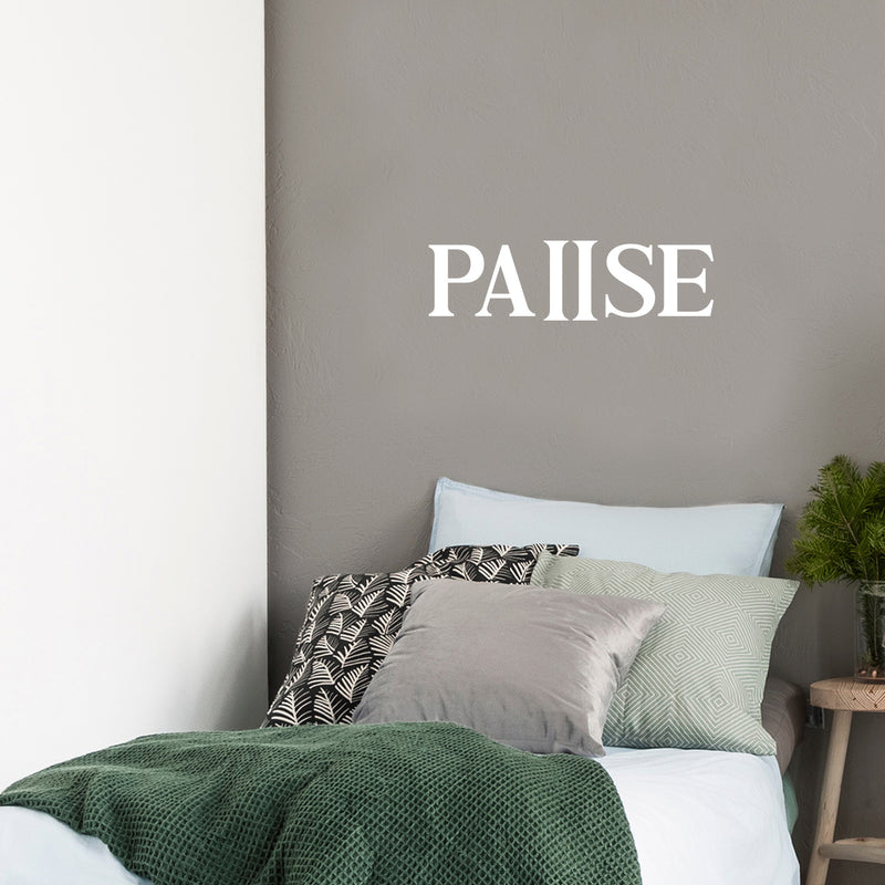 Vinyl Wall Art Decal - Pause - 6" x 22" - Modern Motivational Quote Pause Button Sticker For Home Office Bedroom Closet Living Room Dance Yoga Gym Center Decor 3